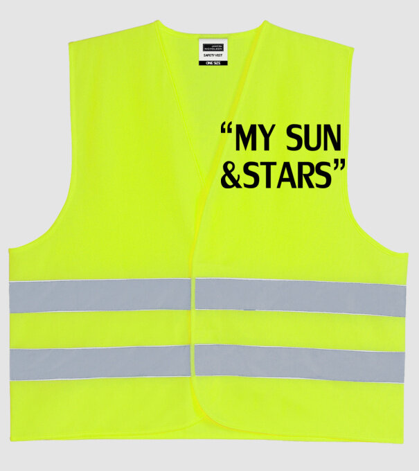 My sun and stars model galben neon pe tricou