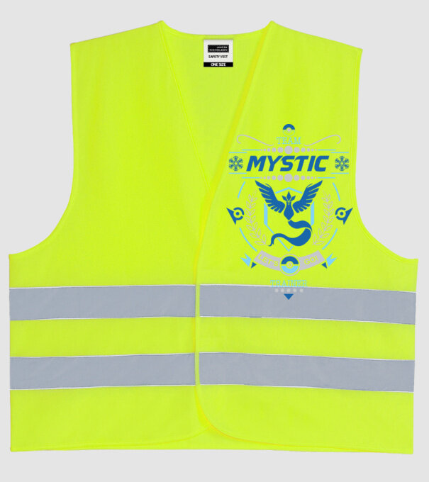 Mystic team model galben neon pe tricou