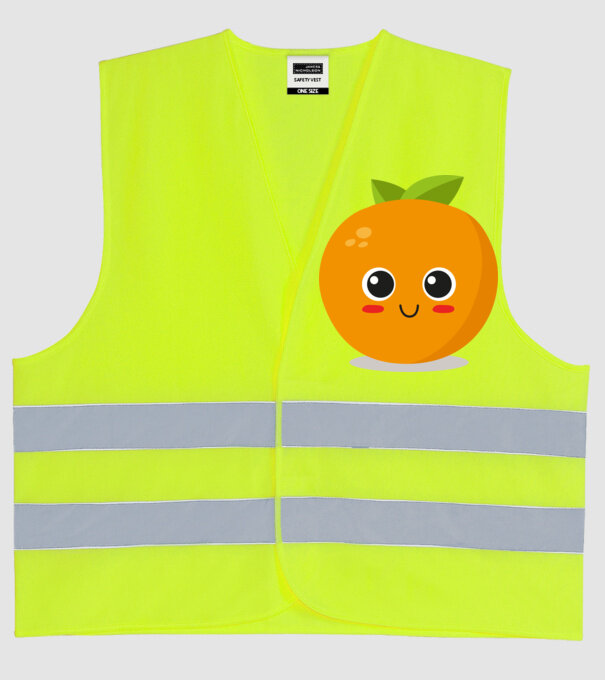 Portocală model galben neon pe tricou