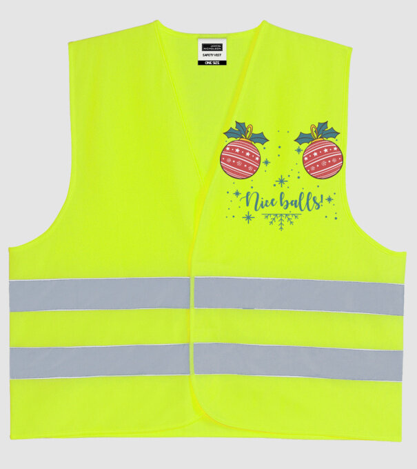 Nice Balls model galben neon pe tricou