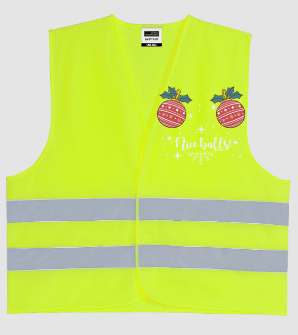 Nice Balls model galben neon pe tricou