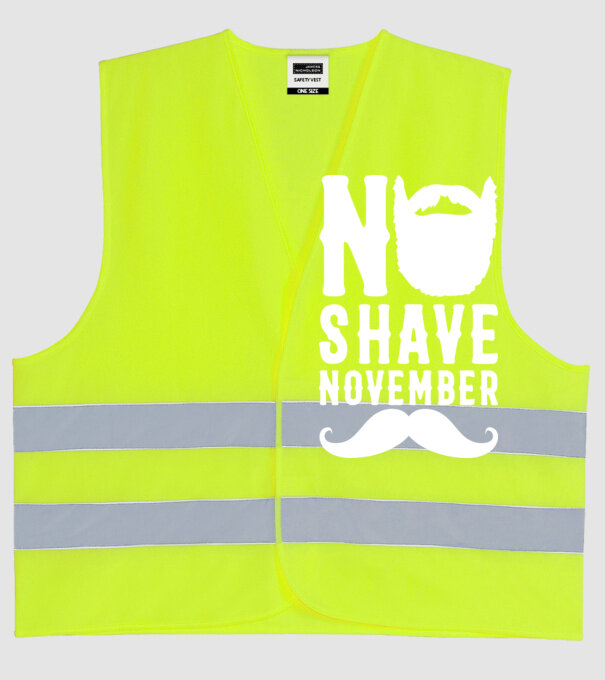 No shave november model galben neon pe tricou
