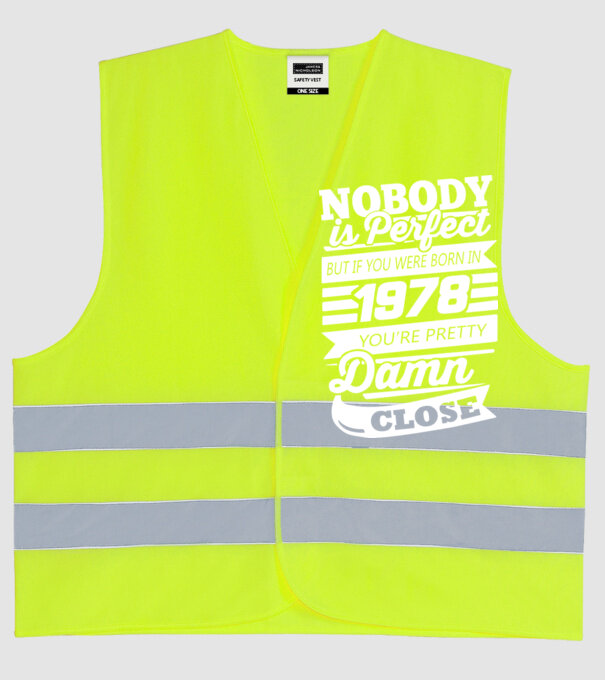 nobody is perfect 1978 model galben neon pe tricou