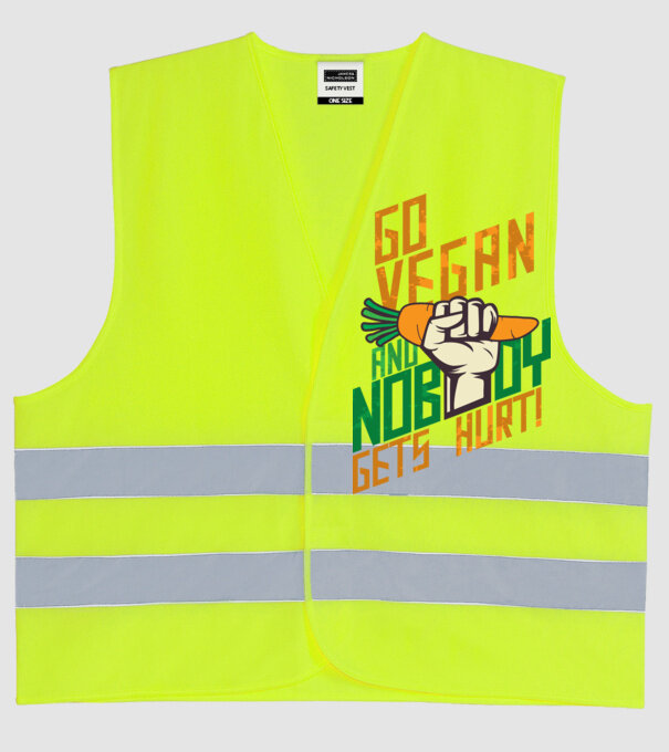 nobody get hurt vegan model galben neon pe tricou