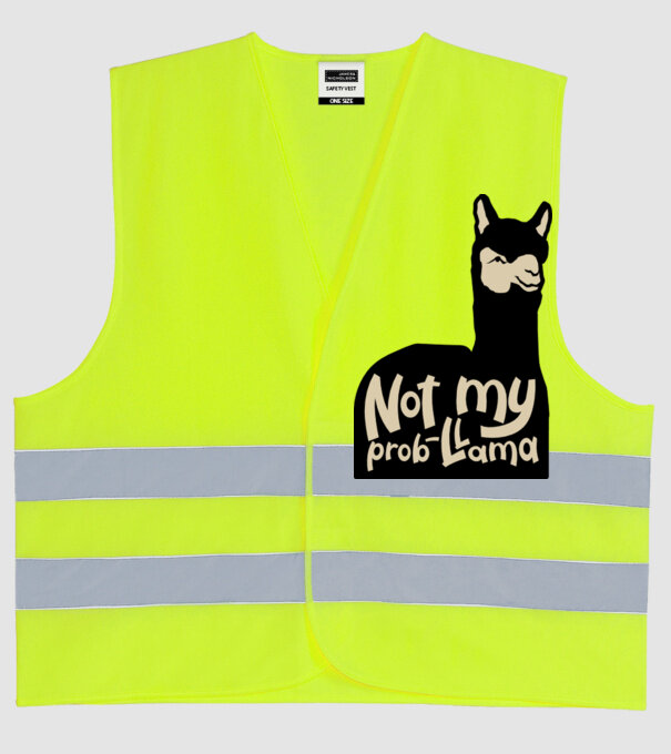 Not my problama model galben neon pe tricou