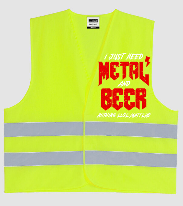 Nothing else matters model galben neon pe tricou