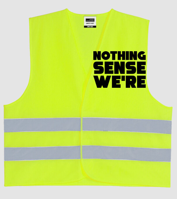 Cuplu Nothing makes sense... model galben neon pe tricou