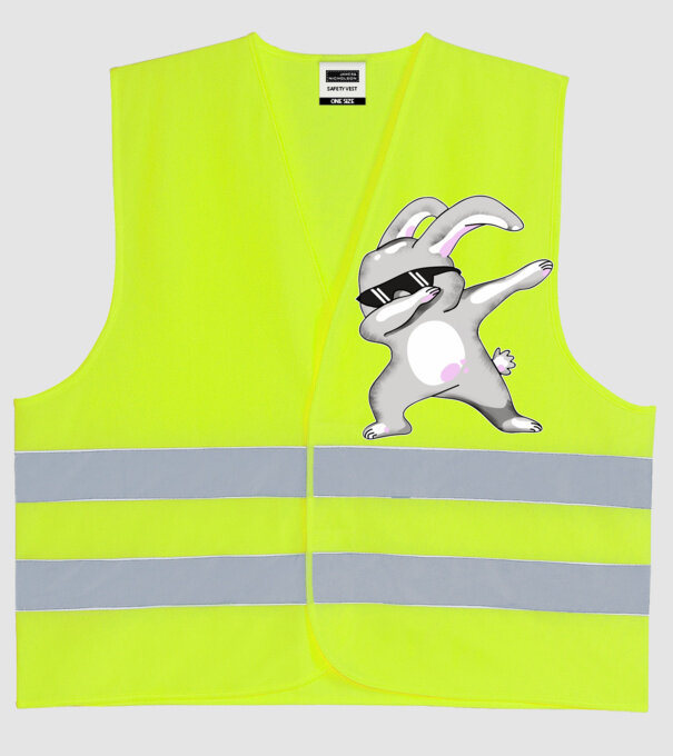 Iepuraș DAB model galben neon pe tricou