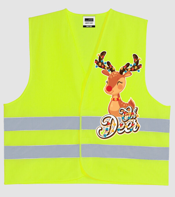 Oh deer model galben neon pe tricou