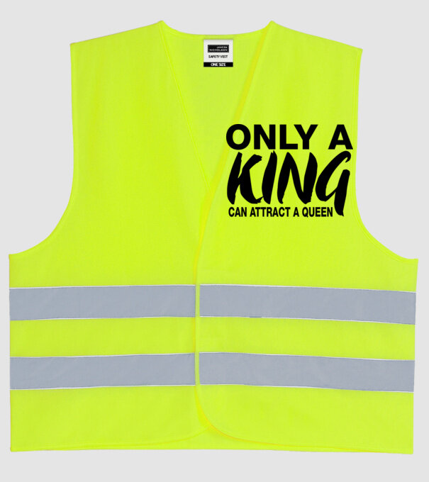 Only a King model galben neon pe tricou