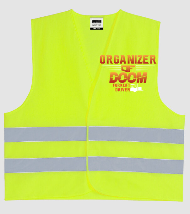 organizer of DOOM model galben neon pe tricou