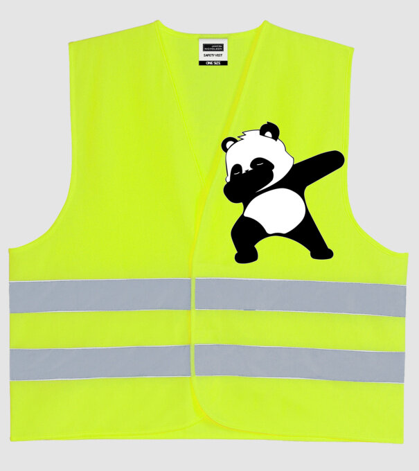 Panda DAB model galben neon pe tricou