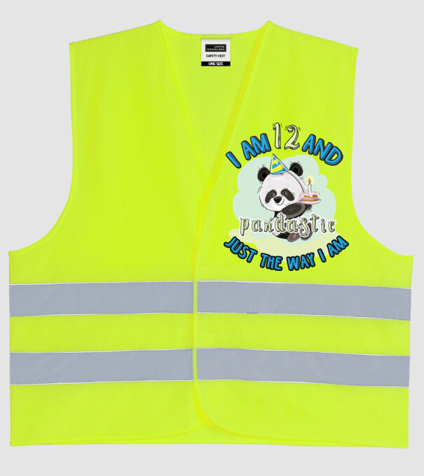 PANDASTIC 12 model galben neon pe tricou