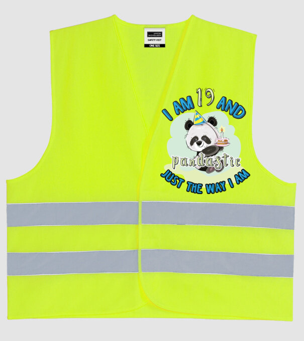 PANDASTIC 19 model galben neon pe tricou