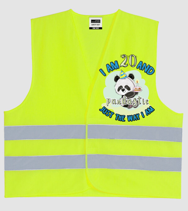 PANDASTIC 20 model galben neon pe tricou