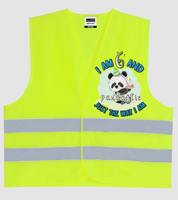 PANDASTIC 6 model galben neon pe tricou