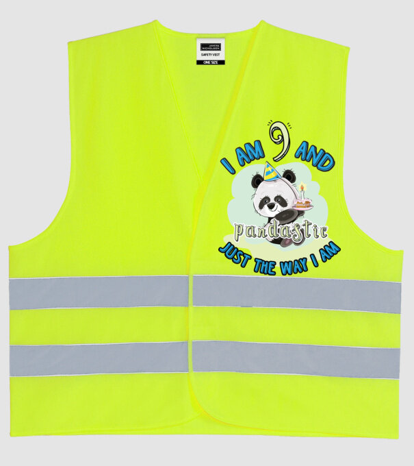 PANDASTIC 9 model galben neon pe tricou
