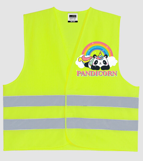 PANDICORN model galben neon pe tricou