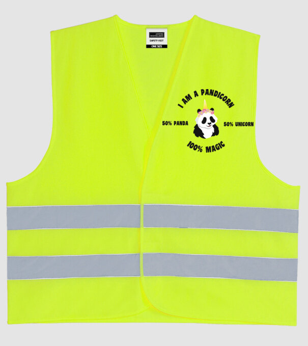 Pandicorn model galben neon pe tricou