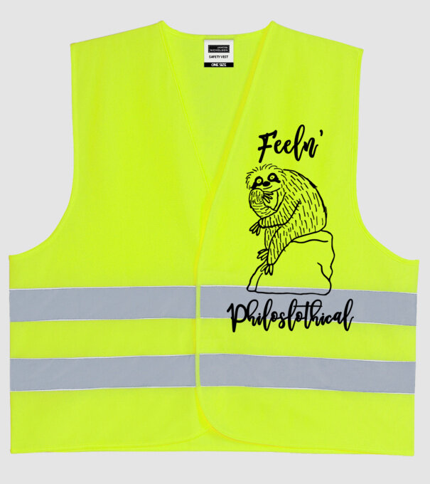 Philoslothical model galben neon pe tricou
