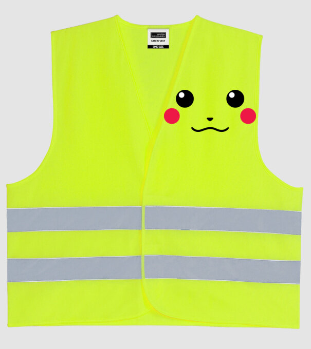 Pikachu model galben neon pe tricou