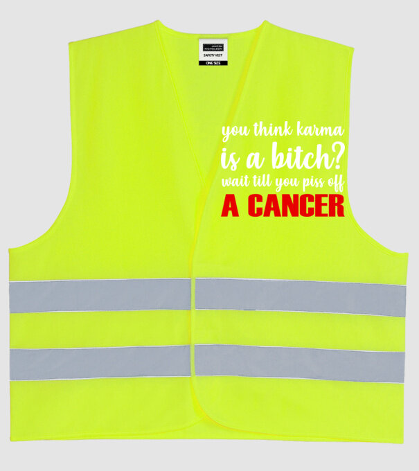 Piss of a CANCER model galben neon pe tricou