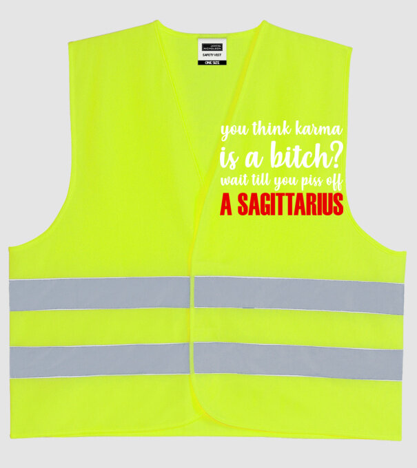 Piss of a SAGITTARIUS model galben neon pe tricou