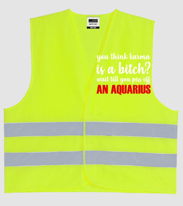 Piss of an AQUARIUS model galben neon pe tricou