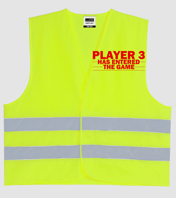 Player 3 entered the game model galben neon pe tricou
