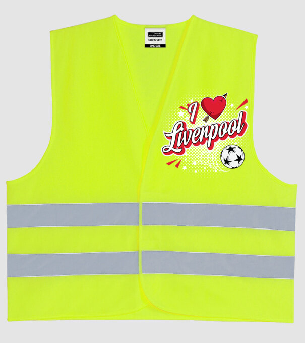 Popart Liverpool model galben neon pe tricou