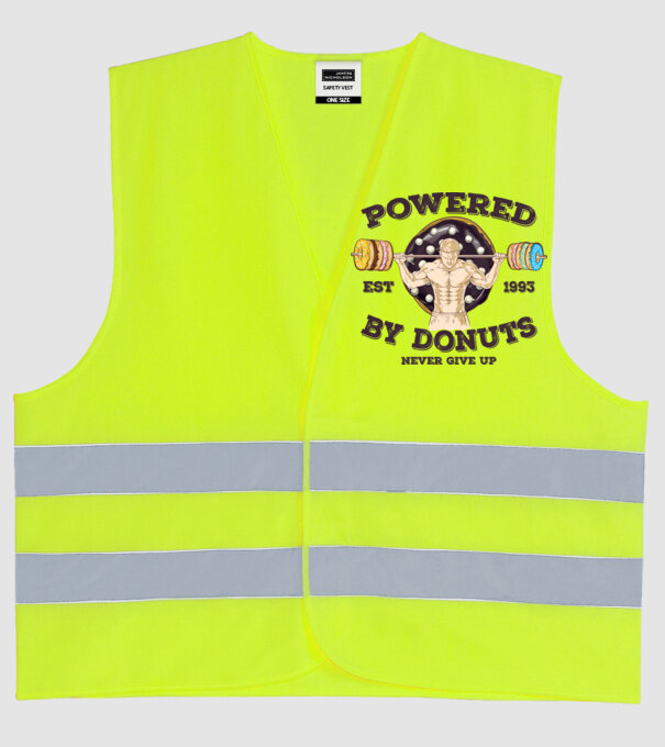 Powered by donuts model galben neon pe tricou