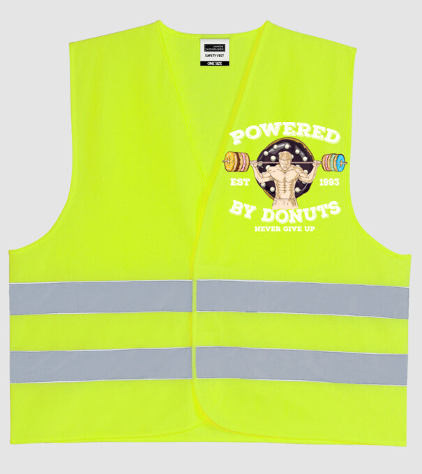 Powered by donuts model galben neon pe tricou
