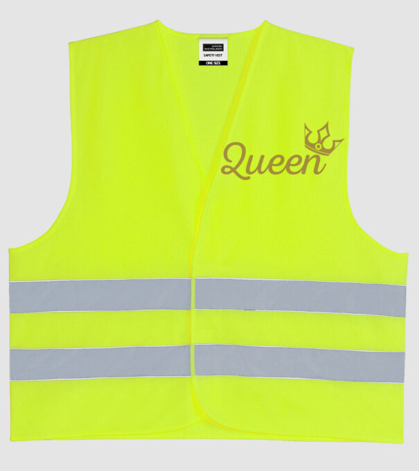 Queen model galben neon pe tricou