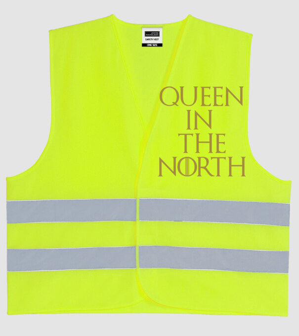 Queen in the North model galben neon pe tricou