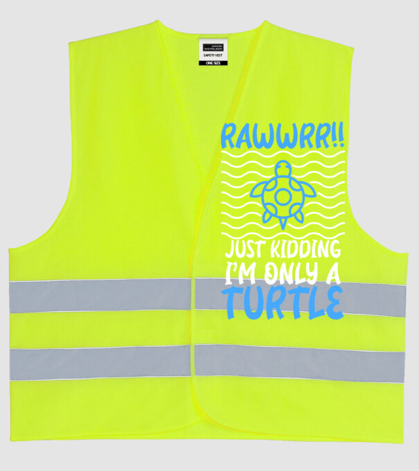 Rawwr turtle model galben neon pe tricou