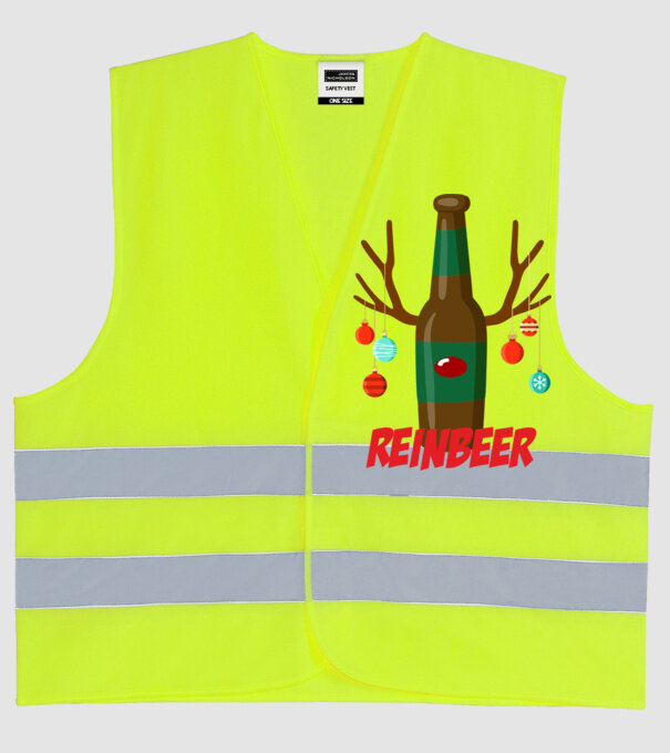 Bere REINBEER model galben neon pe tricou