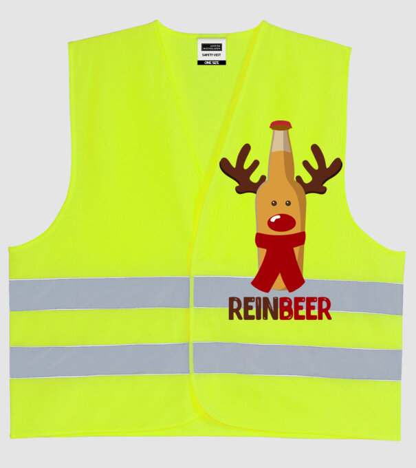 Bere REINBEER model galben neon pe tricou