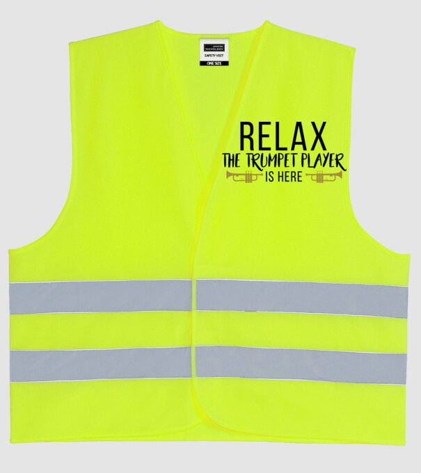 Relax the trumpet player is here model galben neon pe tricou