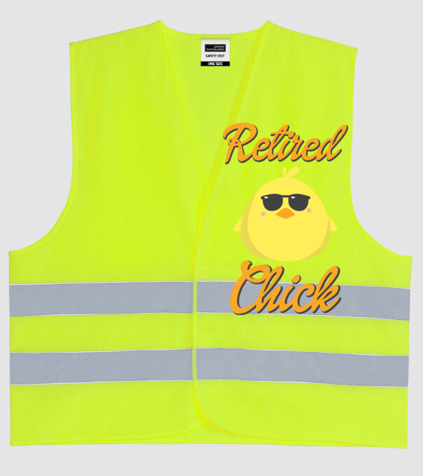 Retired chick model galben neon pe tricou