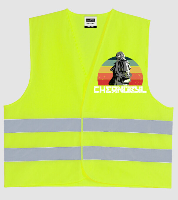 Retro chernobyl model galben neon pe tricou