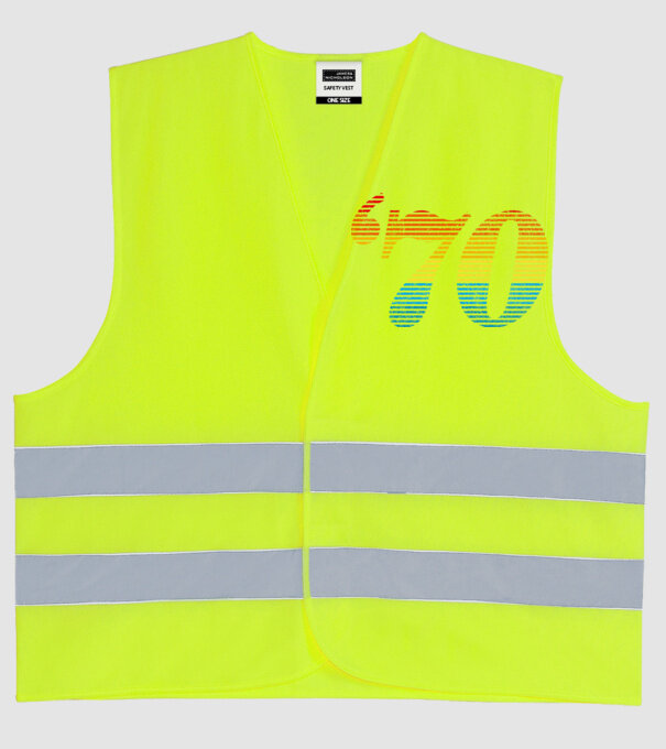 Retro Birthday 1970 model galben neon pe tricou