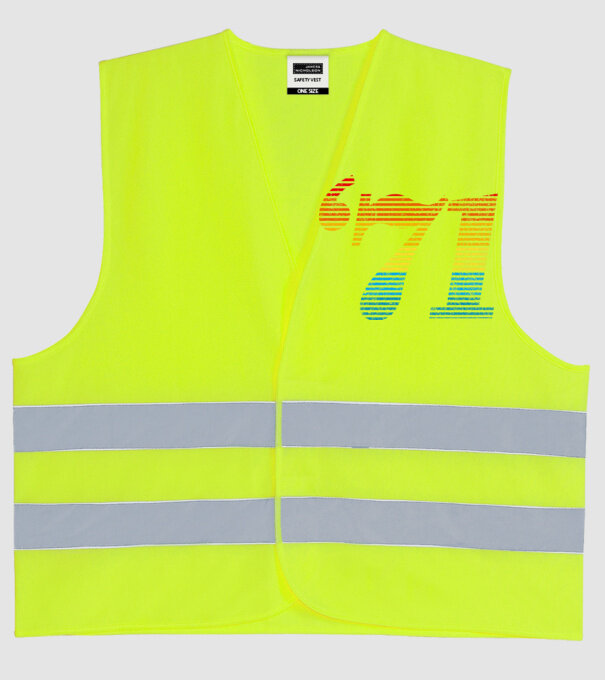 Retro Birthday 1971 model galben neon pe tricou