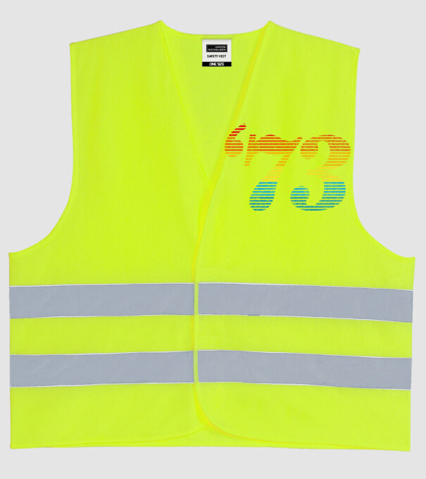 Retro Birthday 1973 model galben neon pe tricou