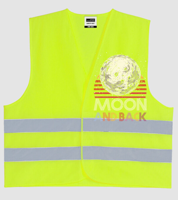 Retro vintage love you to the moon and back MOON model galben neon pe tricou