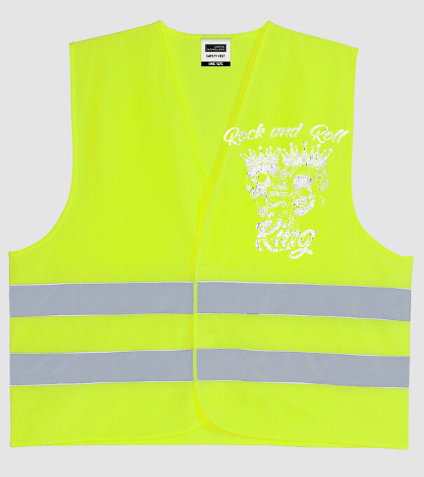 RNR KING model galben neon pe tricou