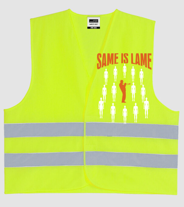 Same is lame trumpet model galben neon pe tricou