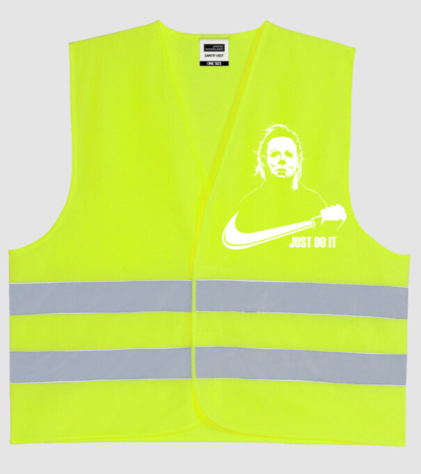Serial killer model galben neon pe tricou
