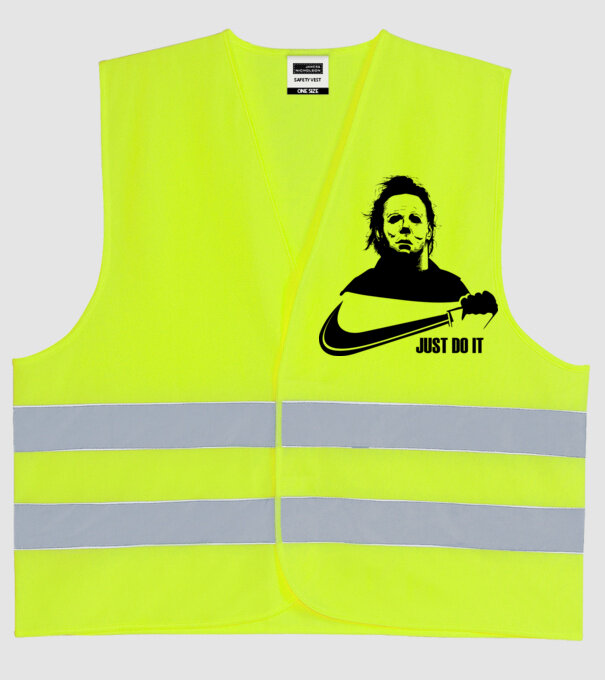 Serial killer model galben neon pe tricou