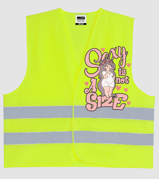Sexy is not a size cutie model galben neon pe tricou