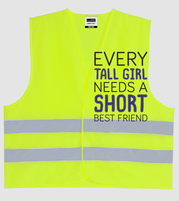 Short Freind model galben neon pe tricou